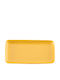 Zafferano Shallow Rectangular Porcelain Yellow Plate 12.5x23cm 2 Pieces