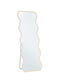 Bizzotto Thalen Asymmetrischer Boden- oder Standspiegel mit Beige Metallischem Rahmen 160x60cm