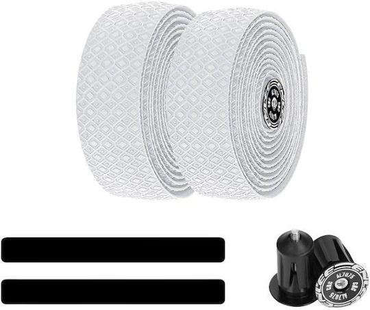 Enlee Pro-x3 2 Pieces Road Bicycle Handlebar Tape Shock Absorbing Non-Slip Breathable White Bicycle Handlebar Tape