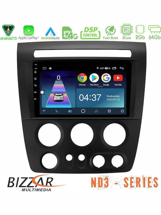 Bizzar Car Audio System Hummer H3 2005-2009 Bluetooth USB WiFi GPS Apple CarPlay Android Auto with 9" Touch Screen