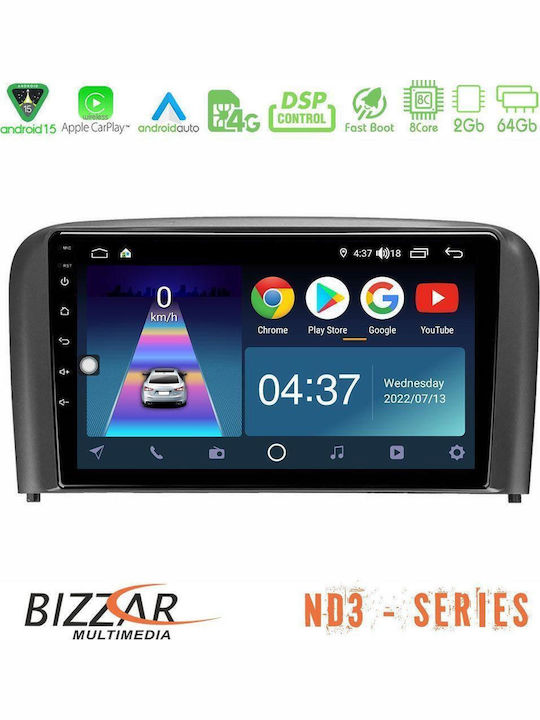 Bizzar Car Audio System for Volvo S80 1998-2006 Bluetooth USB WiFi GPS Apple CarPlay Android Auto with 9" Touch Screen