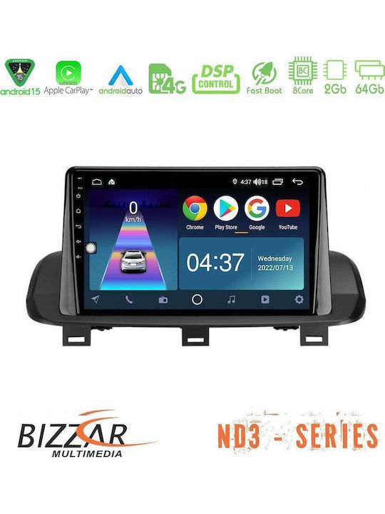 Bizzar Ηχοσύστημα Αυτοκινήτου για Nissan Qashqai / X-Trail 2022-2023 (Bluetooth/USB/WiFi/GPS/Apple-Carplay/Android-Auto) με Οθόνη Αφής 10"