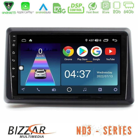 Bizzar Автомобилна Аудио Система за Renault Express 2022-2025 (Bluetooth/USB/Вграден Wi-Fi/GPS/Apple CarPlay/Android Auto) с Touch Screen 9"