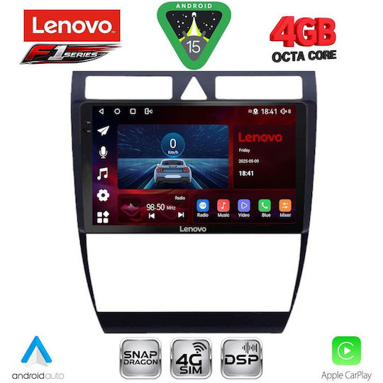 Lenovo Ηχοσύστημα Αυτοκινήτου για Audi A6 1998-2005 (Bluetooth/USB/WiFi/GPS/Apple-Carplay/Android-Auto) με Οθόνη Αφής 9"