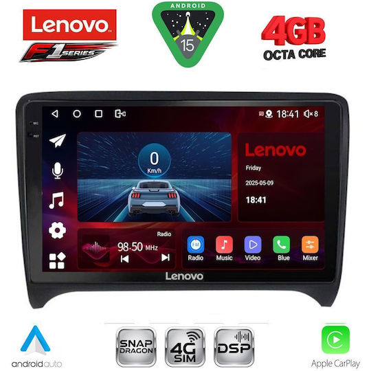 Lenovo Car Audio System for Audi TT 2007-2015 Bluetooth USB WiFi GPS Apple CarPlay Android Auto with 9" Touch Screen