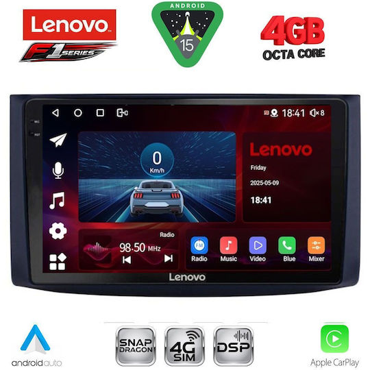 Lenovo Ηχοσύστημα Αυτοκινήτου για Chevrolet Aveo 2006-2010 (Bluetooth/USB/WiFi/GPS/Apple-Carplay/Android-Auto) με Οθόνη Αφής 9"