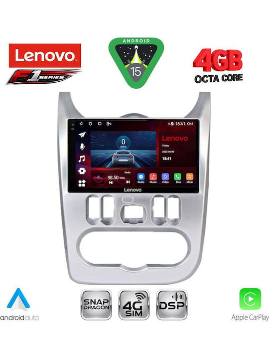 Lenovo Car Audio System for Renault Logan Dacia Duster Logan Sandero 2006-2012 Bluetooth USB WiFi GPS Apple CarPlay Android Auto with 9" Touch Screen