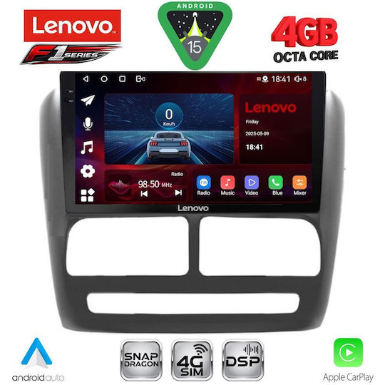 Lenovo Ηχοσύστημα Αυτοκινήτου για Opel Combo Fiat Doblo 2010-2015 (Bluetooth/USB/WiFi/GPS/Apple-Carplay/Android-Auto) με Οθόνη Αφής 9"