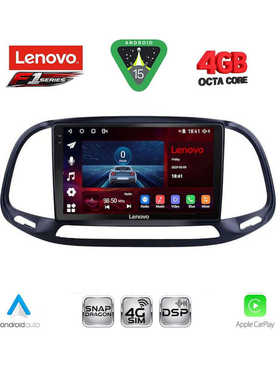Lenovo Car Audio System for Opel Combo Fiat Doblo 2015-2018 Bluetooth USB WiFi GPS Apple CarPlay Android Auto with 9" Touch Screen