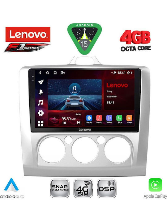 Lenovo Car Audio System for Ford Focus 2005-2012 with A/C Bluetooth USB WiFi GPS Apple CarPlay Android Auto with 9" Touch Screen