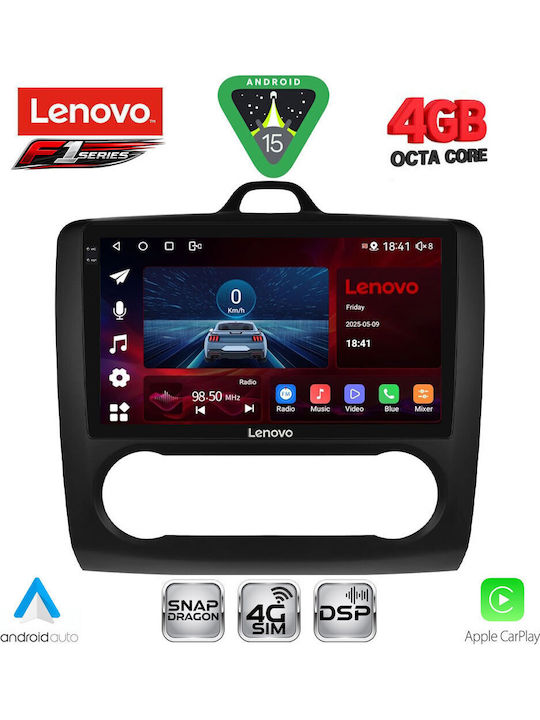 Lenovo Car Audio System for Ford Focus 2005-2012 with Clima (Bluetooth/USB/WiFi/GPS/Apple CarPlay/Android Auto) with 9" Touch Screen