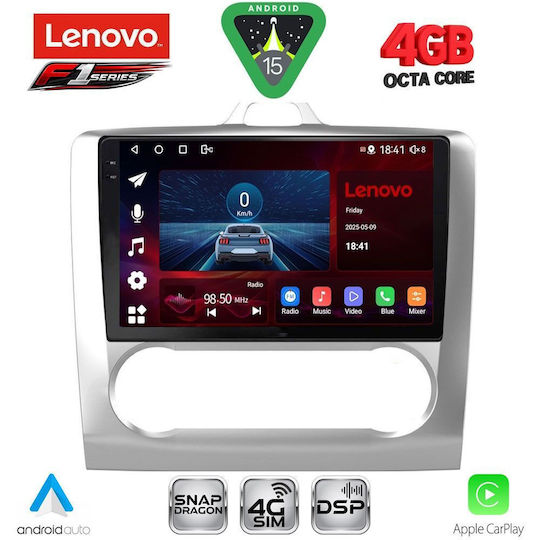Lenovo Car Audio System for Ford Focus 2005-2012 with Clima (Bluetooth/USB/WiFi/GPS/Apple CarPlay/Android Auto) with 9" Touch Screen