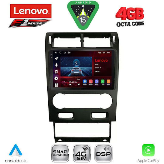 Lenovo Ηχοσύστημα Αυτοκινήτου για Ford Mondeo 2003-2006 (Bluetooth/USB/WiFi/GPS/Apple-Carplay/Android-Auto) με Οθόνη Αφής 9"