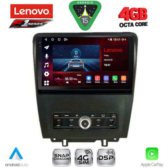 Lenovo Car Audio System for Ford Mustang 2010-2015 Bluetooth USB WiFi GPS Apple CarPlay Android Auto with 9" Touch Screen