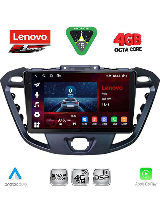Lenovo Car Audio System for Ford Transit Custom / Tourneo Custom 2013-2019 (Bluetooth/USB/WiFi/GPS/Apple CarPlay/Android Auto) with 9" Touch Screen