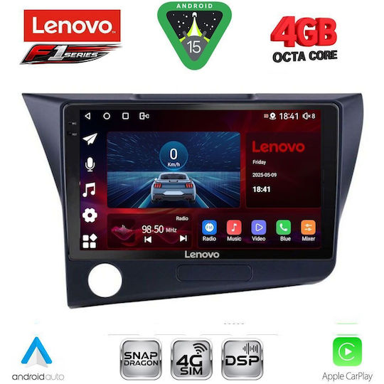 Lenovo Ηχοσύστημα Αυτοκινήτου για Honda CR-Z 2010-2016 (Bluetooth/USB/WiFi/GPS/Apple-Carplay/Android-Auto) με Οθόνη Αφής 9"