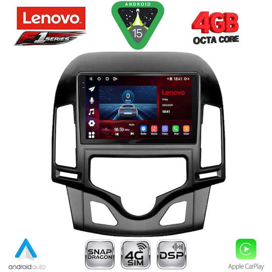 Lenovo Car Audio System for Hyundai i30 2007-2012 with Clima Bluetooth USB WiFi GPS Apple CarPlay Android Auto with 9" Touch Screen