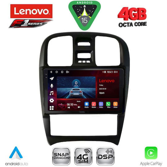 Lenovo Ηχοσύστημα Αυτοκινήτου για Hyundai Sonata 2000-2006 (Bluetooth/USB/WiFi/GPS/Apple-Carplay/Android-Auto) με Οθόνη Αφής 9"