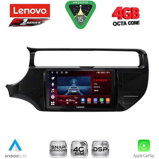 Lenovo Ηχοσύστημα Αυτοκινήτου για Kia Rio 2015-2018 (Bluetooth/USB/WiFi/GPS/Apple-Carplay/Android-Auto) με Οθόνη Αφής 9"