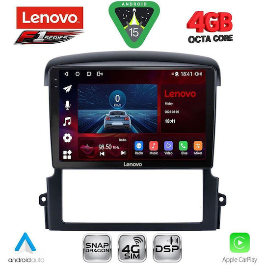Lenovo Car Audio System for Kia Sorento 2006-2009 (Bluetooth/USB/WiFi/GPS/Apple CarPlay/Android Auto) with 9" Touch Screen