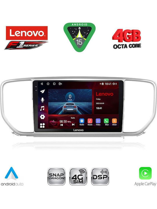 Lenovo Car Audio System for Kia Sportage 2018-2021 Bluetooth USB WiFi GPS Apple CarPlay Android Auto with 9" Touch Screen