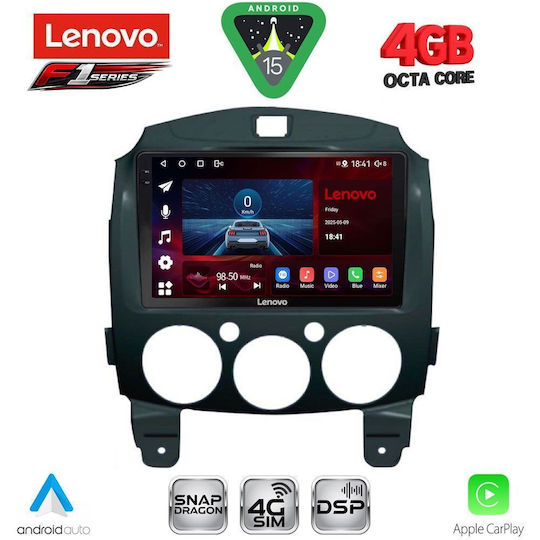 Lenovo Car Audio System for Mazda 2 2007-2014 Bluetooth USB WiFi GPS Apple CarPlay Android Auto with 9" Touch Screen