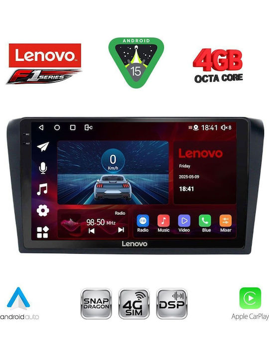 Lenovo Car Audio System for Mazda 3 2003-2008 Bluetooth USB WiFi GPS Apple CarPlay Android Auto with 9" Touch Screen