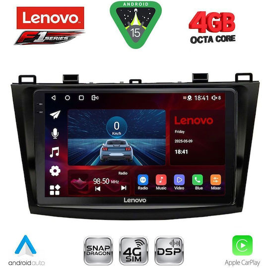 Lenovo Ηχοσύστημα Αυτοκινήτου για Mazda 3 2009-2014 (Bluetooth/USB/WiFi/GPS/Apple-Carplay/Android-Auto) με Οθόνη Αφής 9"