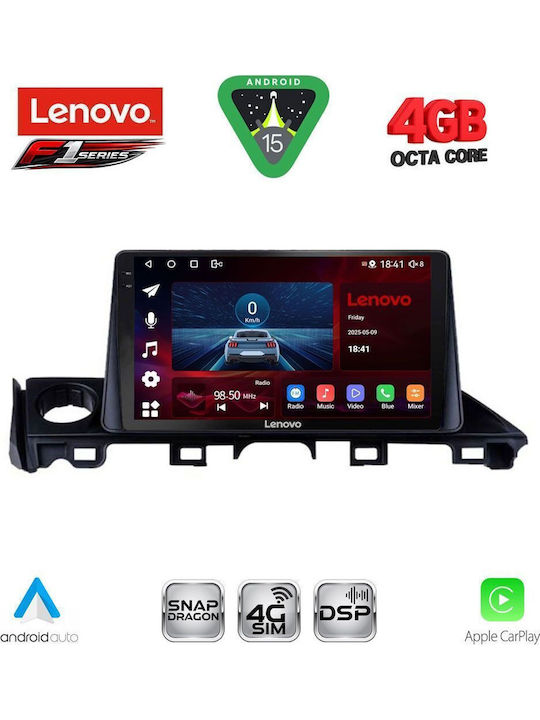 Lenovo Car Audio System for Mazda 6 2017-2020 (Bluetooth/USB/WiFi/GPS/Apple CarPlay/Android Auto) with 9" Touch Screen