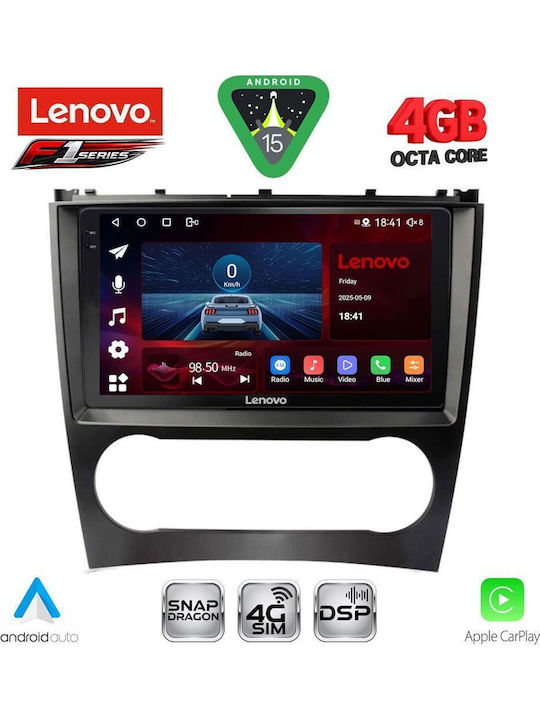 Lenovo Car Audio System for Mercedes-Benz CLK Class 2004-2008 Bluetooth USB WiFi GPS Apple CarPlay Android Auto with 9" Touch Screen