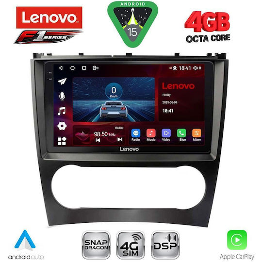 Lenovo Car Audio System for Mercedes-Benz CLK Class 2004-2008 Bluetooth USB WiFi GPS Apple CarPlay Android Auto with 9" Touch Screen
