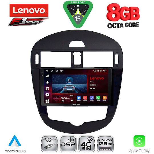 Lenovo Ηχοσύστημα Αυτοκινήτου για Nissan Pulsar 2014-2020 με Clima (Bluetooth/USB/WiFi/GPS/Apple-Carplay/Android-Auto) με Οθόνη Αφής 9"