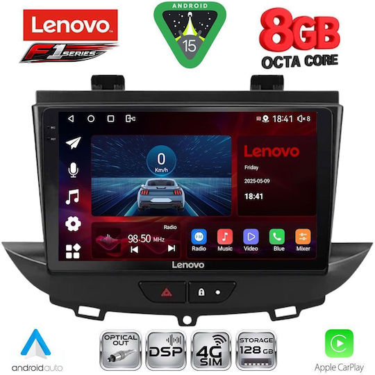 Lenovo Car Audio System for Opel Crossland / Grandland 2017+ with Touch Screen 9" Bluetooth USB Wi-Fi GPS Apple CarPlay Android Auto Lenovo SSQ 9490 CPA