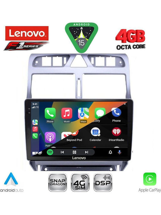 Lenovo Car Audio System for Peugeot 307 2001-2008 Bluetooth USB WiFi GPS Apple CarPlay Android Auto with 9" Touch Screen