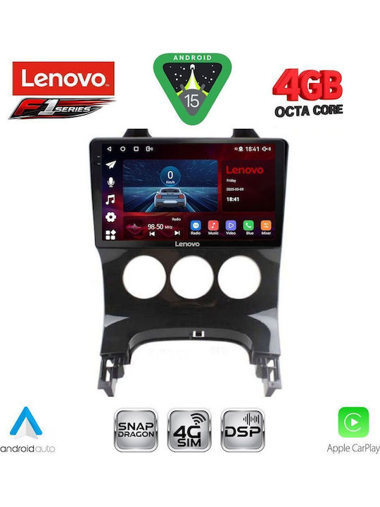 Lenovo Car Audio System for Peugeot 3008 2008-2016 with A/C Bluetooth USB WiFi GPS Apple CarPlay Android Auto with 9" Touch Screen