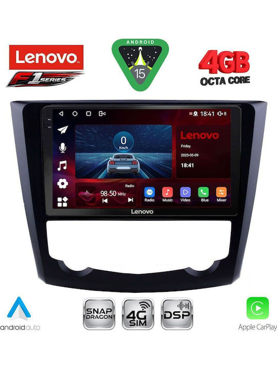 Lenovo Car Audio System for Renault Kadjar 2015 (Bluetooth/USB/WiFi/GPS/Apple CarPlay/Android Auto) with 9" Touch Screen