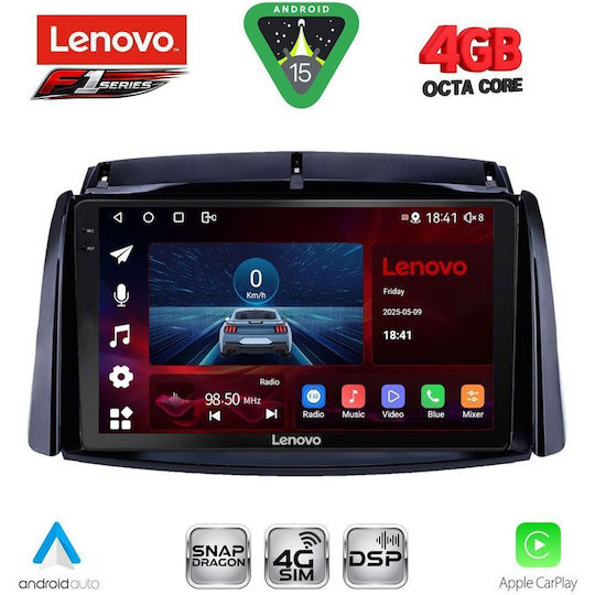Lenovo Ηχοσύστημα Αυτοκινήτου για Renault Koleos 2006-2016 (Bluetooth/USB/WiFi/GPS/Apple-Carplay/Android-Auto) με Οθόνη Αφής 9"
