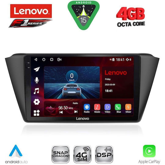 Lenovo Car Audio System for Skoda Fabia 2015 Bluetooth USB WiFi GPS Apple CarPlay Android Auto with 9" Touch Screen