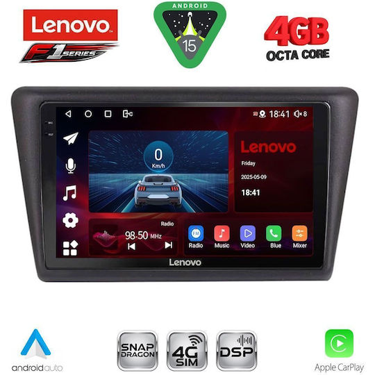Lenovo Car Audio System for Skoda Rapid 2014-2019 Bluetooth USB WiFi GPS Apple CarPlay Android Auto with 9" Touch Screen
