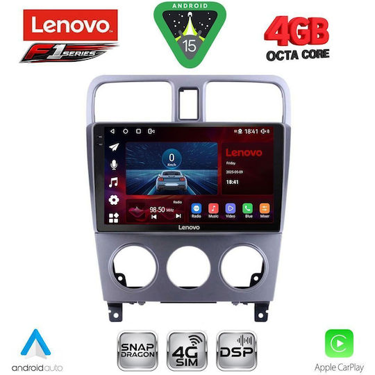 Lenovo Ηχοσύστημα Αυτοκινήτου για Subaru Forester 2002-2008 (Bluetooth/USB/WiFi/GPS/Apple-Carplay/Android-Auto) με Οθόνη Αφής 9"