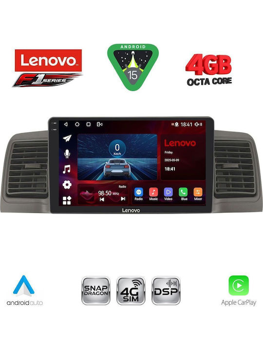 Lenovo Car Audio System for Toyota Corolla 2001-2006 Bluetooth USB WiFi GPS Apple CarPlay Android Auto with 9" Touch Screen