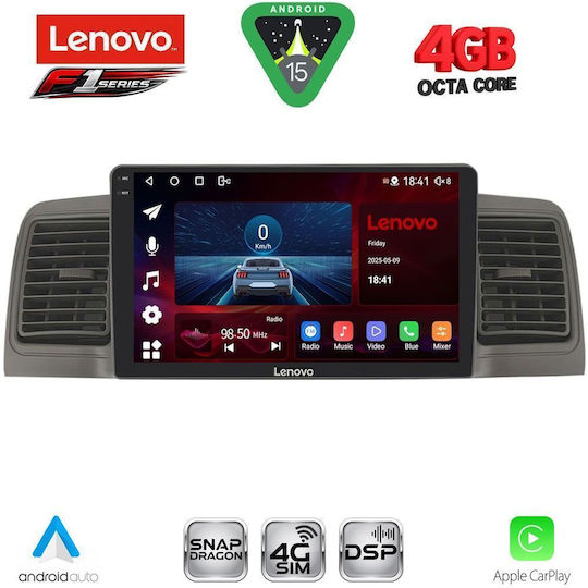 Lenovo Ηχοσύστημα Αυτοκινήτου για Toyota Corolla 2001-2006 (Bluetooth/USB/WiFi/GPS/Apple-Carplay/Android-Auto) με Οθόνη Αφής 9"