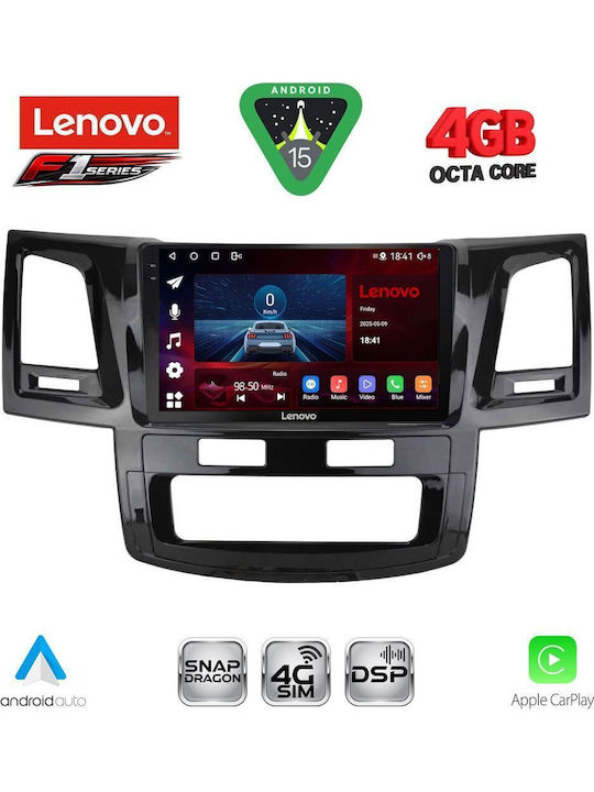 Lenovo Car Audio System for Toyota Hilux 2005-2016 Bluetooth USB WiFi GPS Apple CarPlay Android Auto with 9" Touch Screen