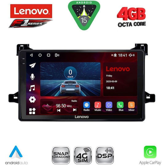 Lenovo Ηχοσύστημα Αυτοκινήτου για Toyota Prius 2016-2020 (Bluetooth/USB/WiFi/GPS/Apple-Carplay/Android-Auto) με Οθόνη Αφής 9"