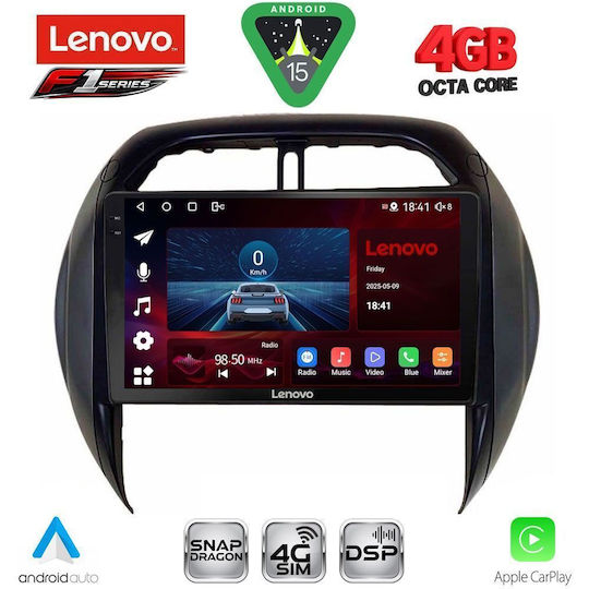 Lenovo Ηχοσύστημα Αυτοκινήτου για Toyota RAV 4 2000-2006 με Clima (Bluetooth/USB/WiFi/GPS/Apple-Carplay/Android-Auto) με Οθόνη Αφής 9"
