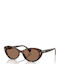 Ralph Lauren Unisex Sunglasses with Brown Horn-Rimmed Frame and Brown Lens