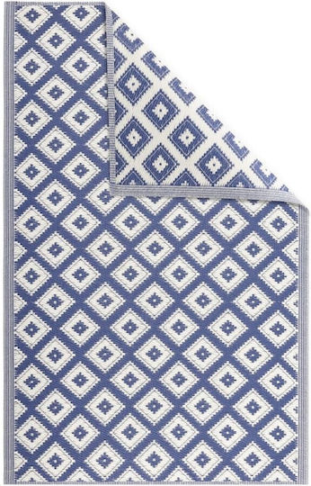 Jemidi24 Covor De Exterior 120x180cm Alb/Albastru