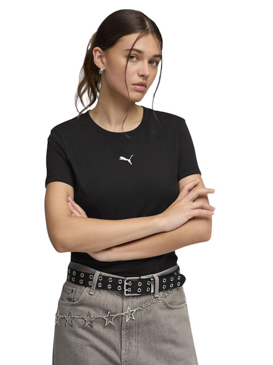 PUMA Logo Дамска Тениска Черна