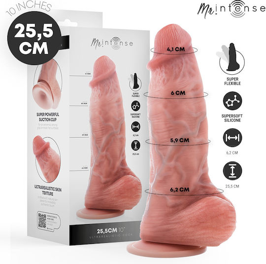 Intense Ρεαλιστικό Dildo με Όρχεις και Βεντούζα Flesh