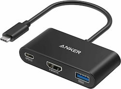 Usb-c Audio Video Adapter Usb-c Hdmi Usb-a Anker Powerexpand Black A8339ha1